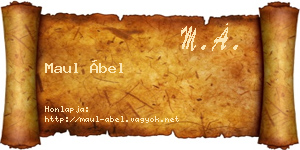 Maul Ábel névjegykártya