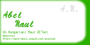 abel maul business card